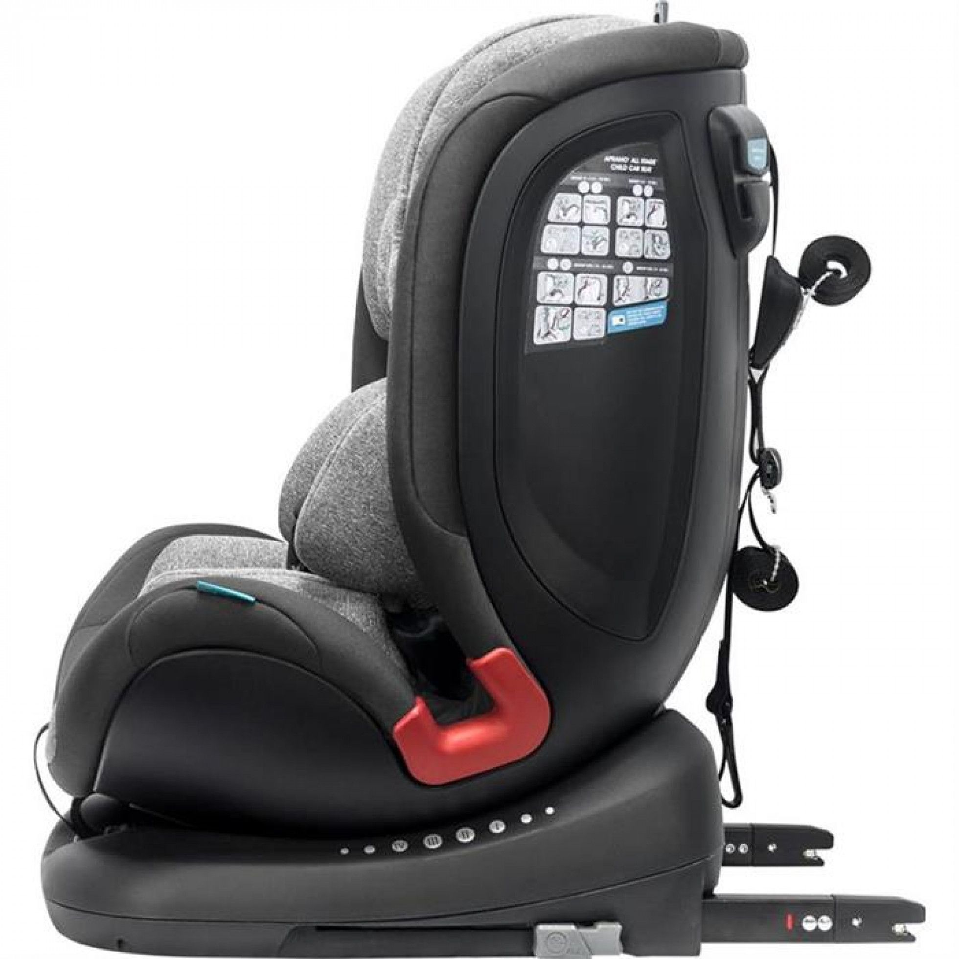 Scaun auto rotativ All Stage Satin Silver, 0-36 kg - Apramo 4