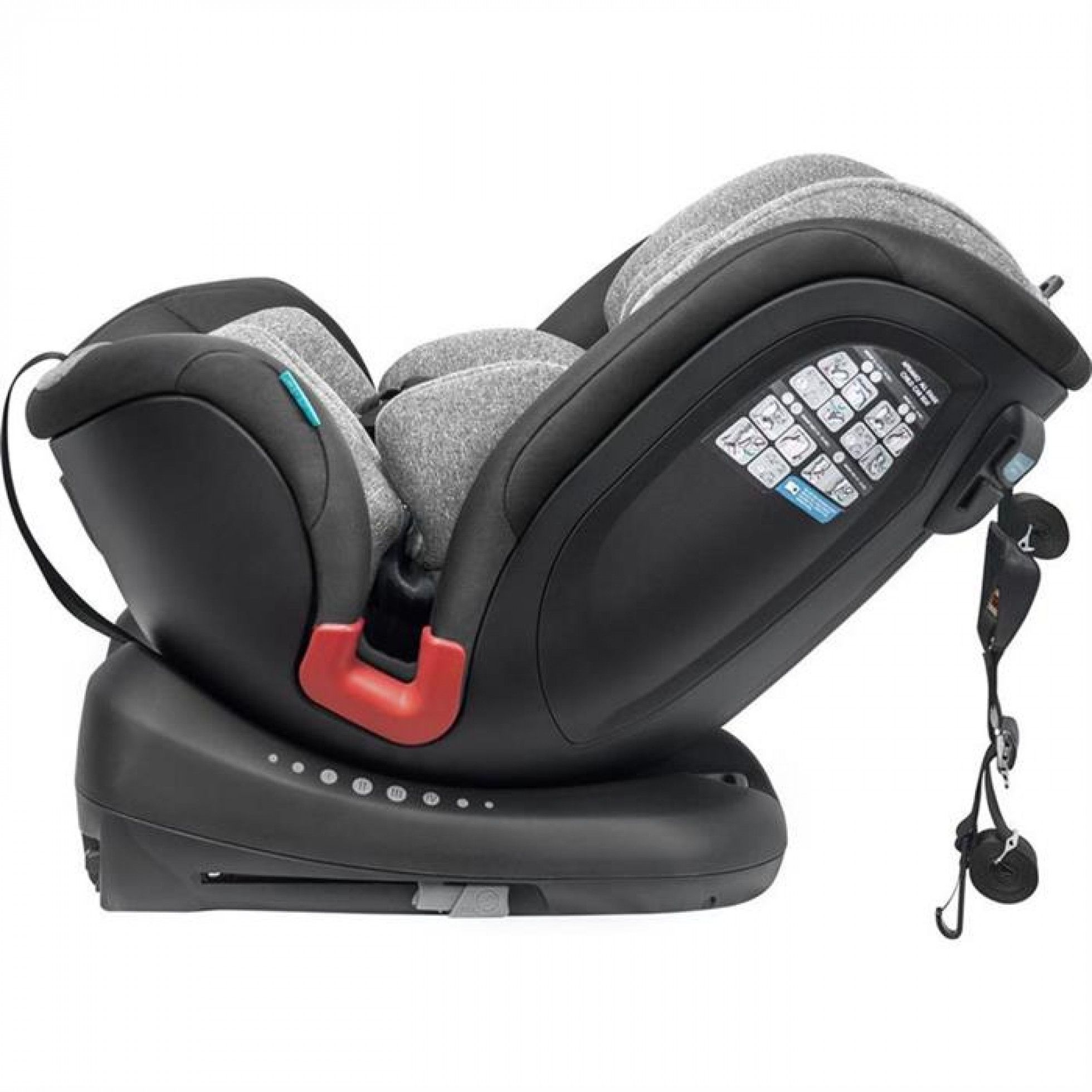 Scaun auto rotativ All Stage Satin Silver, 0-36 kg - Apramo 5