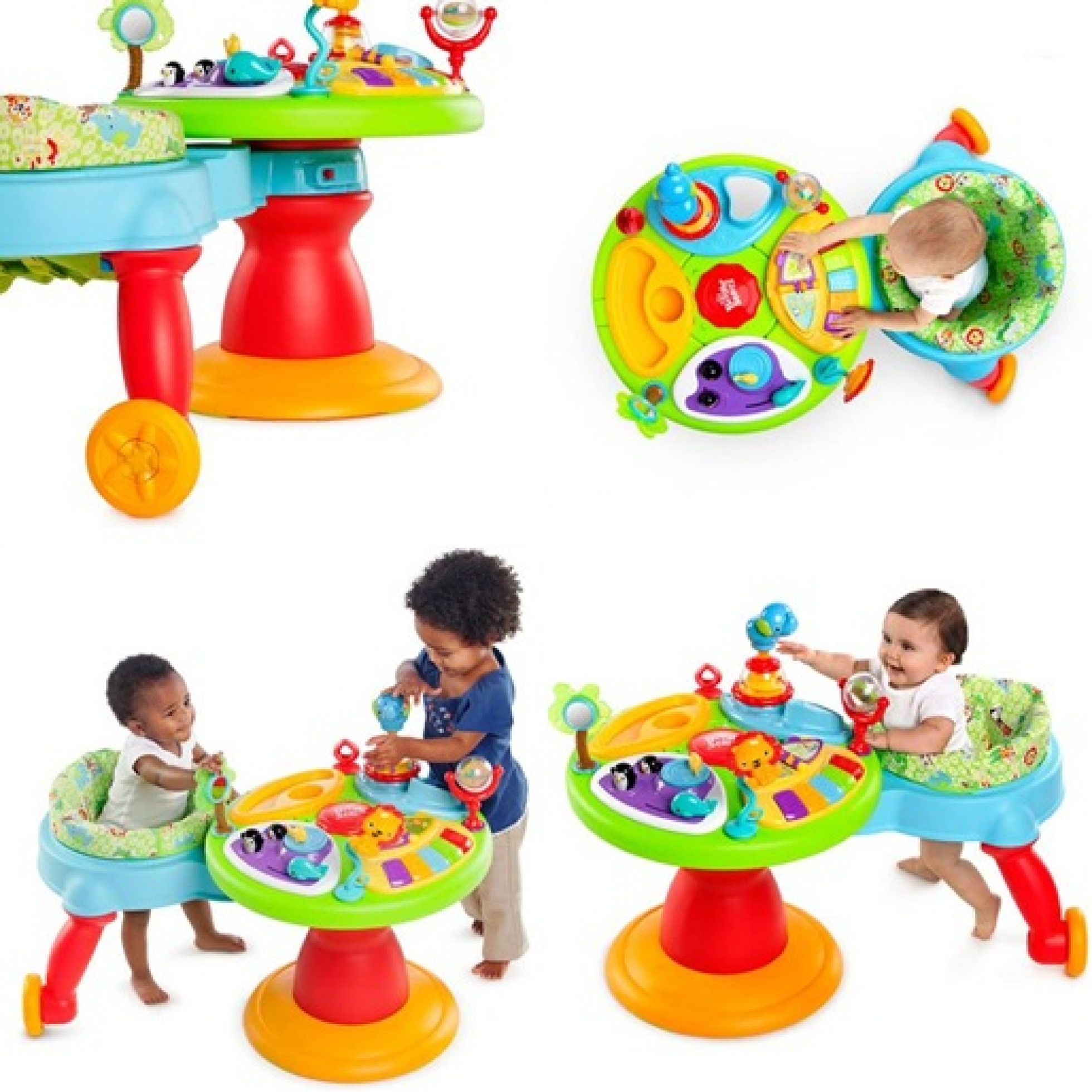 Centru de activitati 3 in 1 Around We Go Zippity Zoo - Bright Starts 4