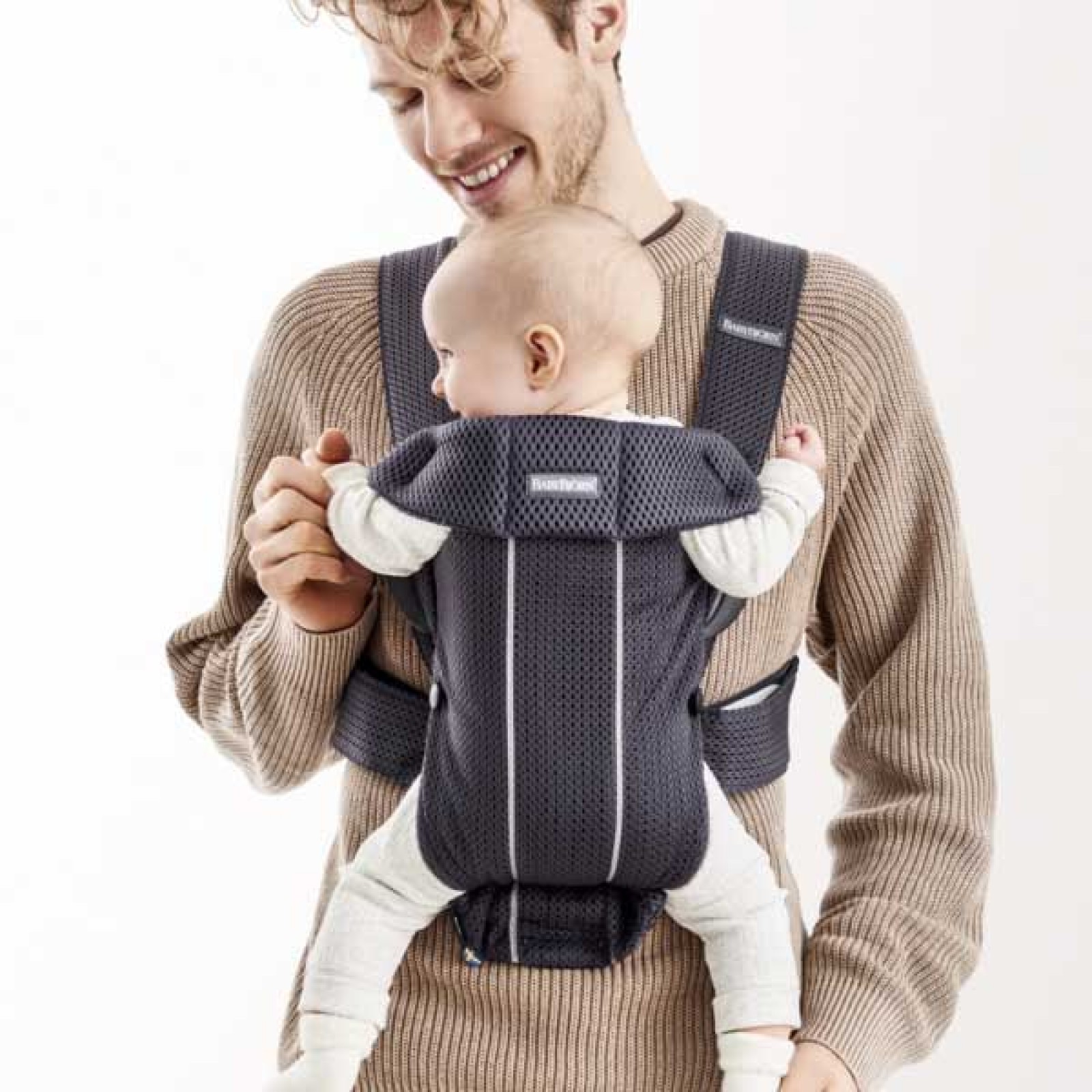 Marsupiu anatomic Mini Anthracite 3D Mesh - BabyBjorn 4