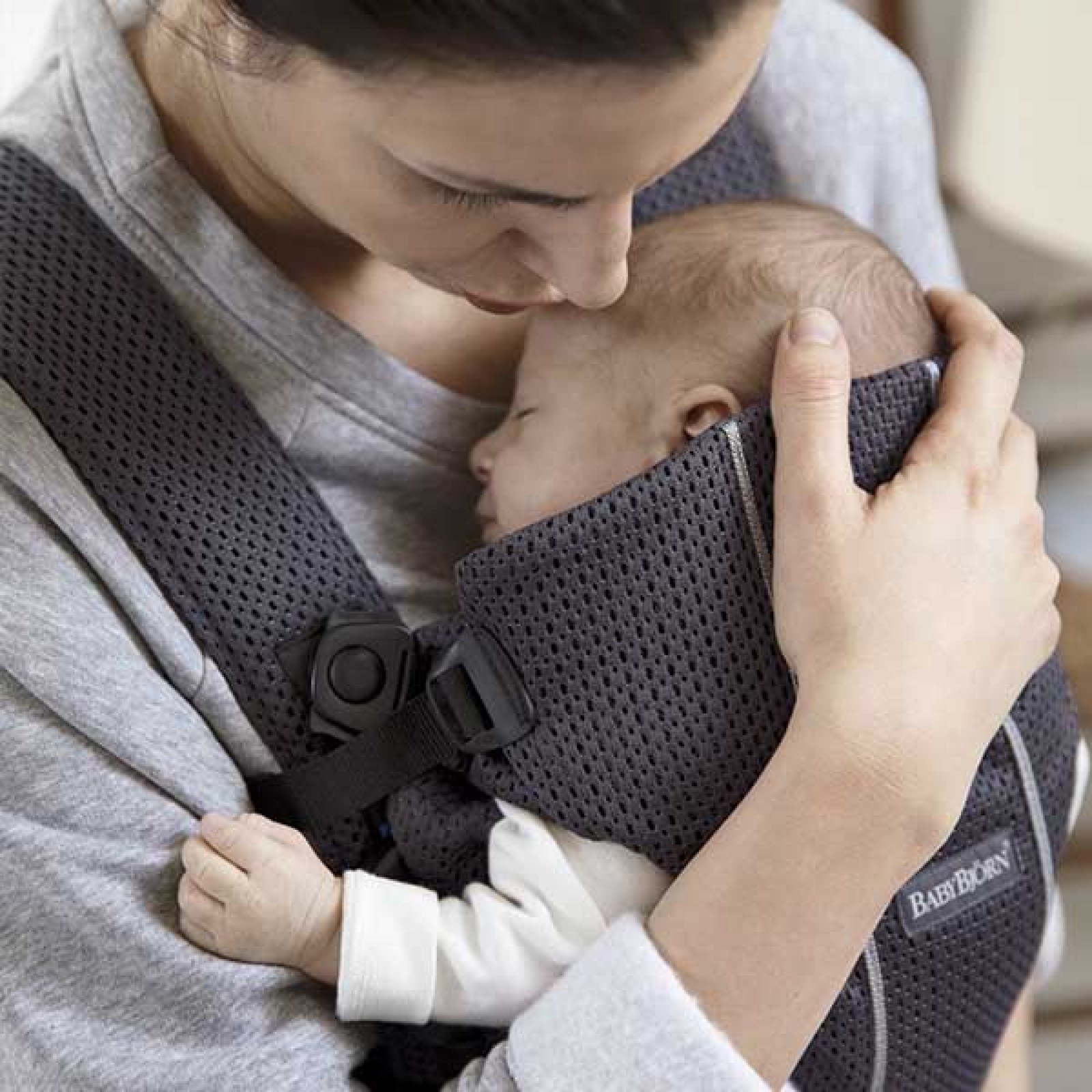 Marsupiu anatomic Mini Anthracite 3D Mesh - BabyBjorn 8