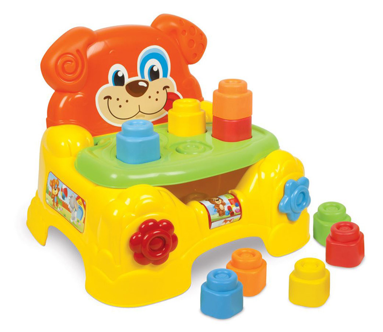 Scaun cu spatiu de depozitare pentru cuburi moi Clemmy Baby - Clementoni 1