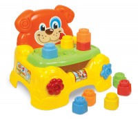 Scaun cu spatiu de depozitare pentru cuburi moi Clemmy Baby - Clementoni