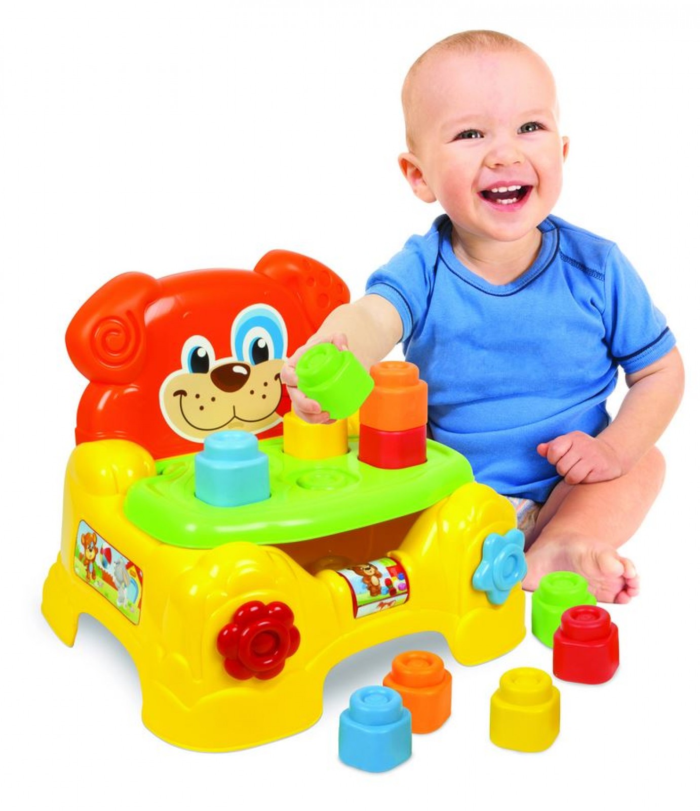 Scaun cu spatiu de depozitare pentru cuburi moi Clemmy Baby - Clementoni 2