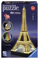 Puzzle Luminos 3D Turnul Eiffel Noaptea cu 216 piese - Ravensburger