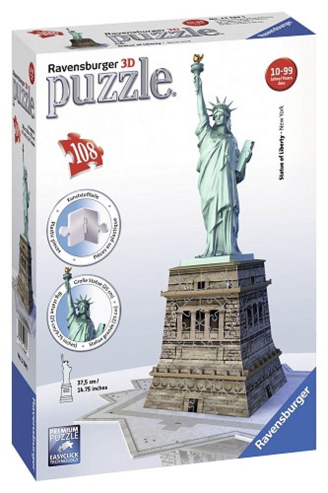 Puzzle 3D Statuia Libertatii cu 108 piese - Ravensburger 2