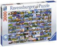 Puzzle 99 de Locuri Frumoase din Europa cu 3000 piese - Ravensburger