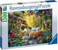 Puzzle Iaz cu Tigri 1500 piese - Ravensburger