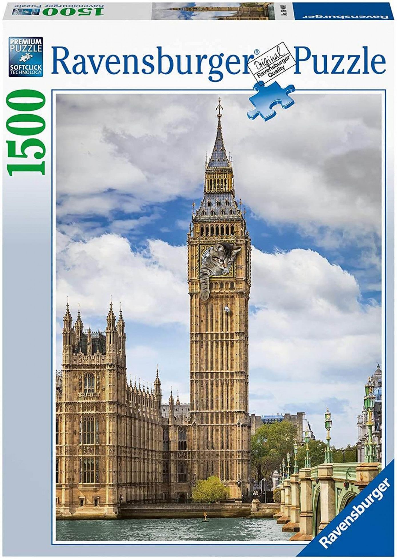 Puzzle Pisica in Big Ben 1500 piese - Ravensburger 1