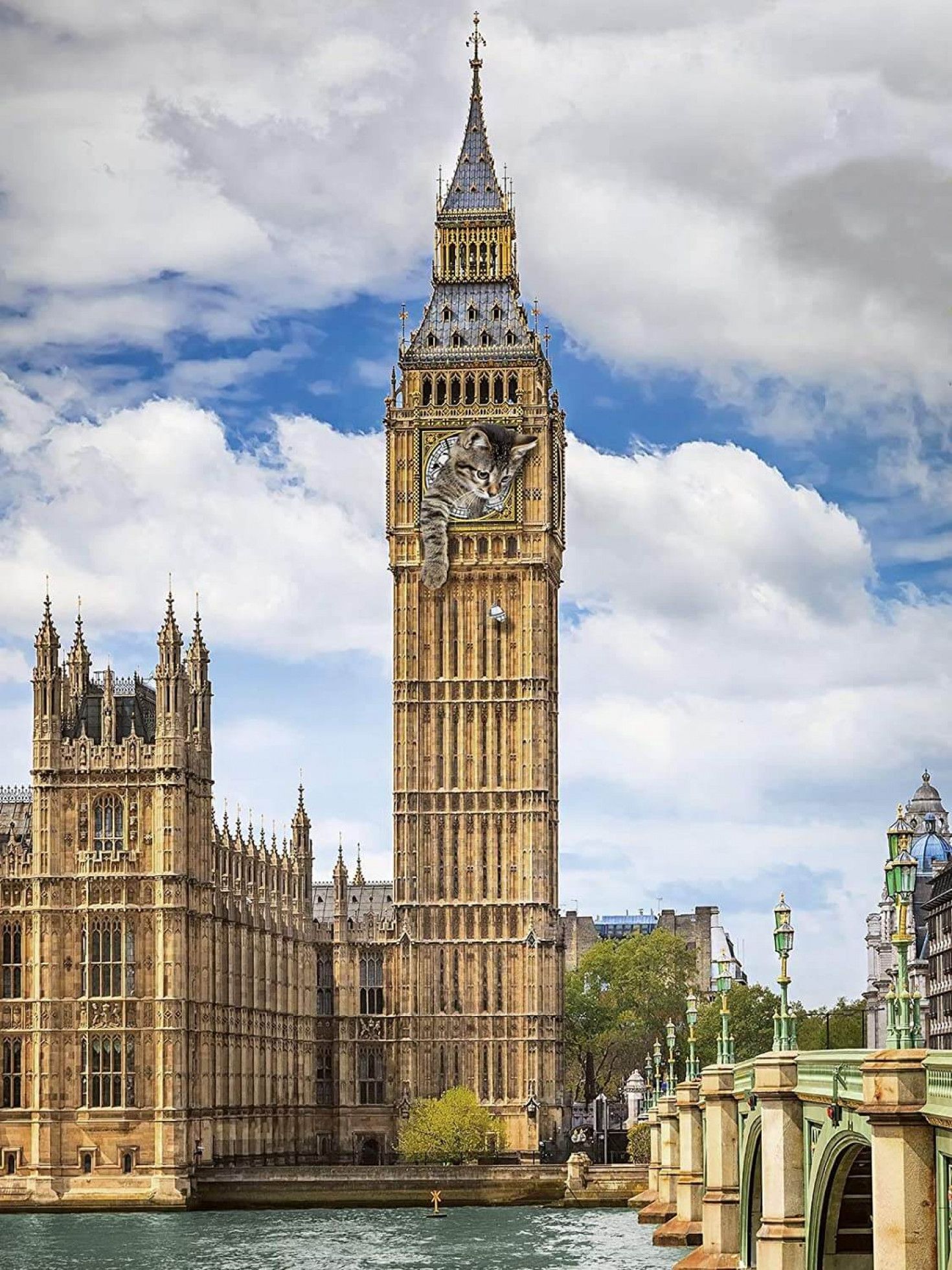 Puzzle Pisica in Big Ben 1500 piese - Ravensburger 2