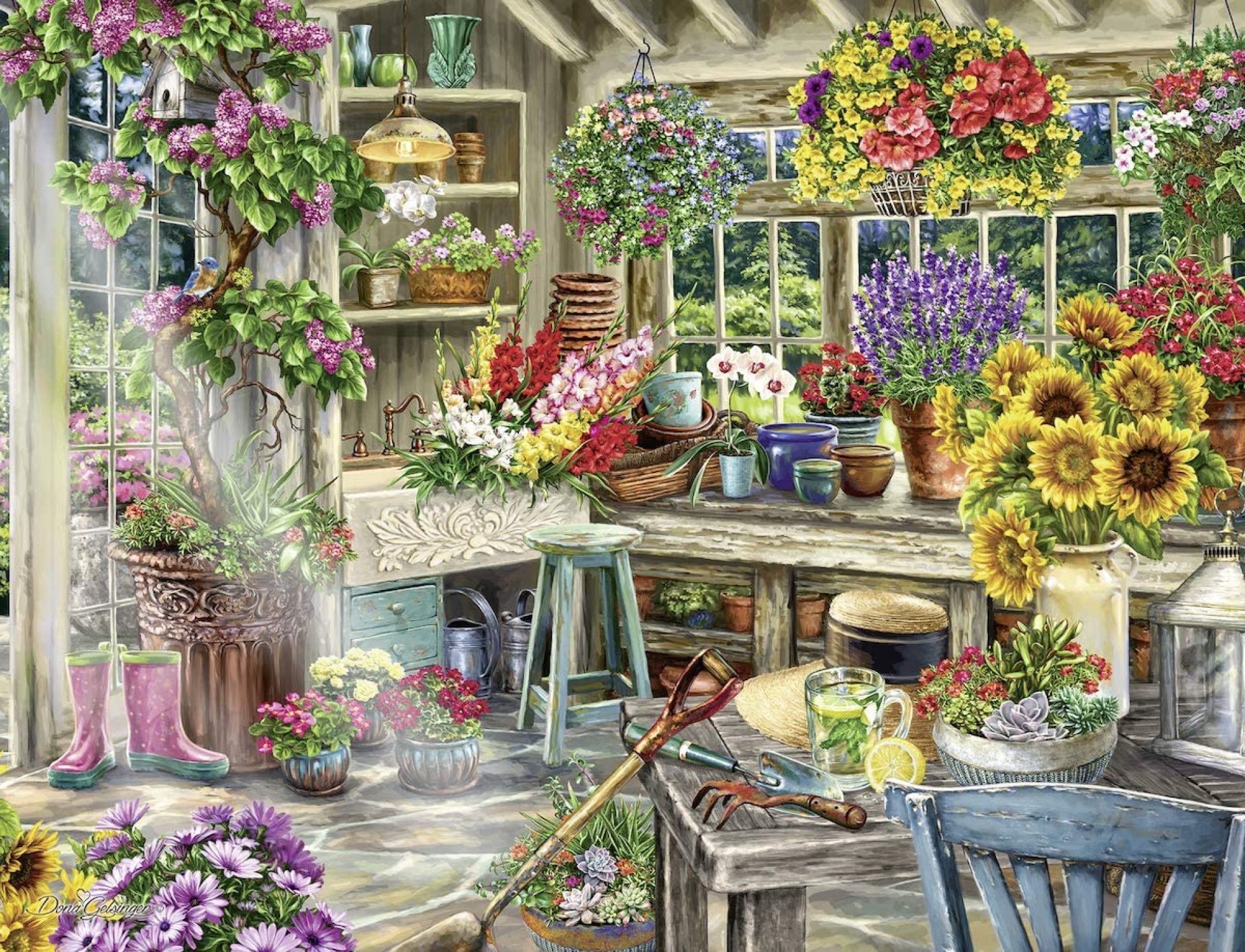 Puzzle Paradisul Gradinarului 2000 piese - Ravensburger 2