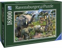 Puzzle Animale in Salbaticie cu 18000 de piese - Ravensburger