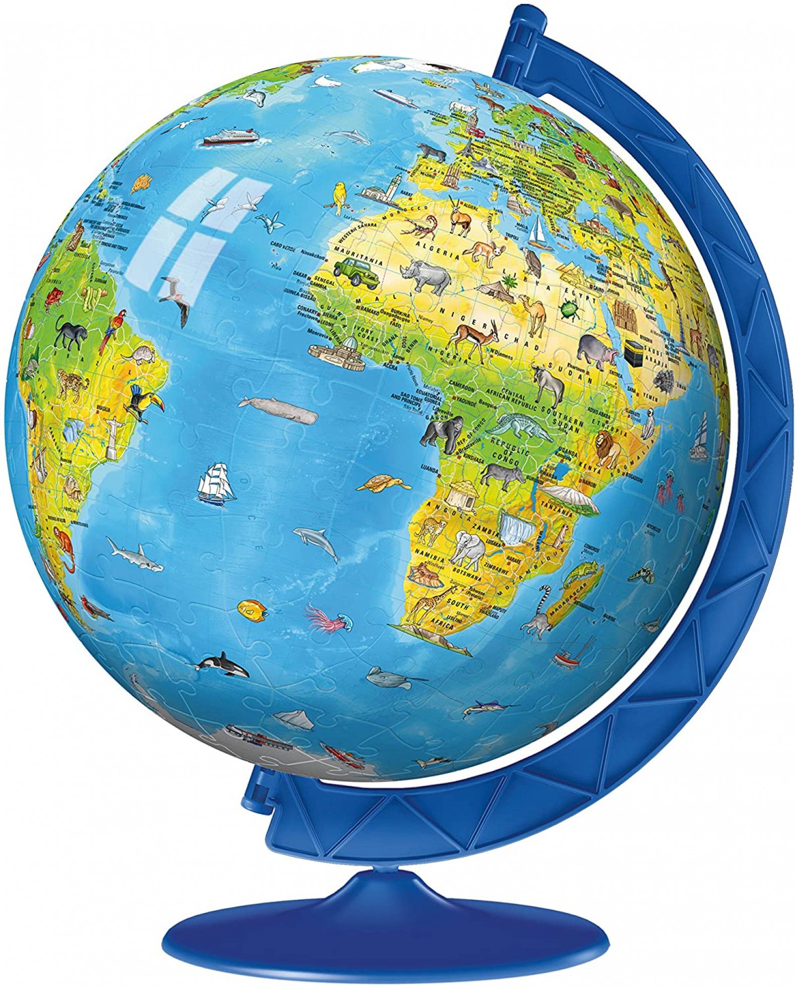 Puzzle 3D Globul Lumii pentru Copii cu 180 piese - Ravensburger 2