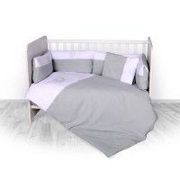 Set complet de lenjerie de pat Jersey Zaza Grey - Lorelli