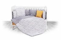 Set lenjerie de pat 8 piese Grey Clouds - Lorelli