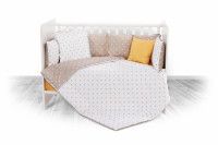 Set lenjerie de pat 8 piese Latte Crowns - Lorelli