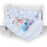 Set lenjerie de pat Lily 7 piese Blue - Lorelli