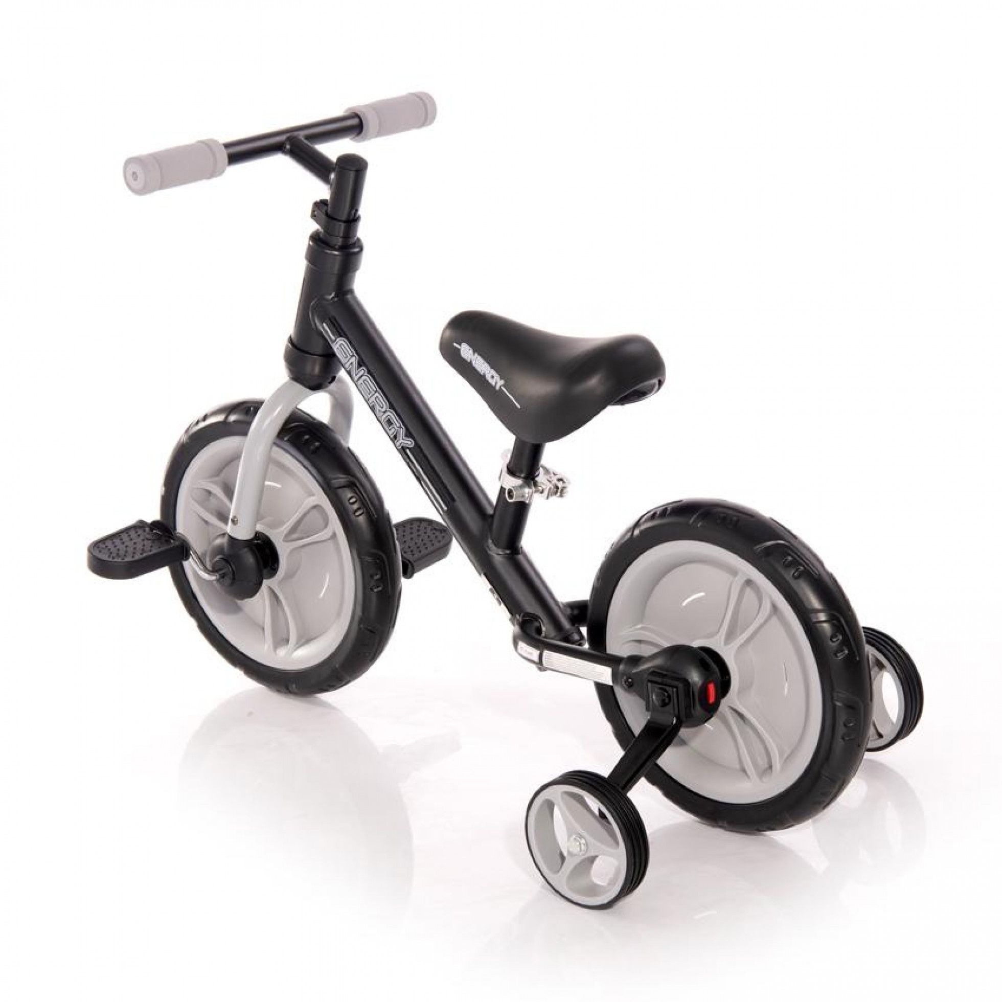 Bicicleta Energy cu pedale si roti ajutatoare Grey - Lorelli Junior 5