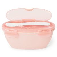 Set de calatorie pentru hranire (bol + lingurita) Easy Serve coral - Skip Hop