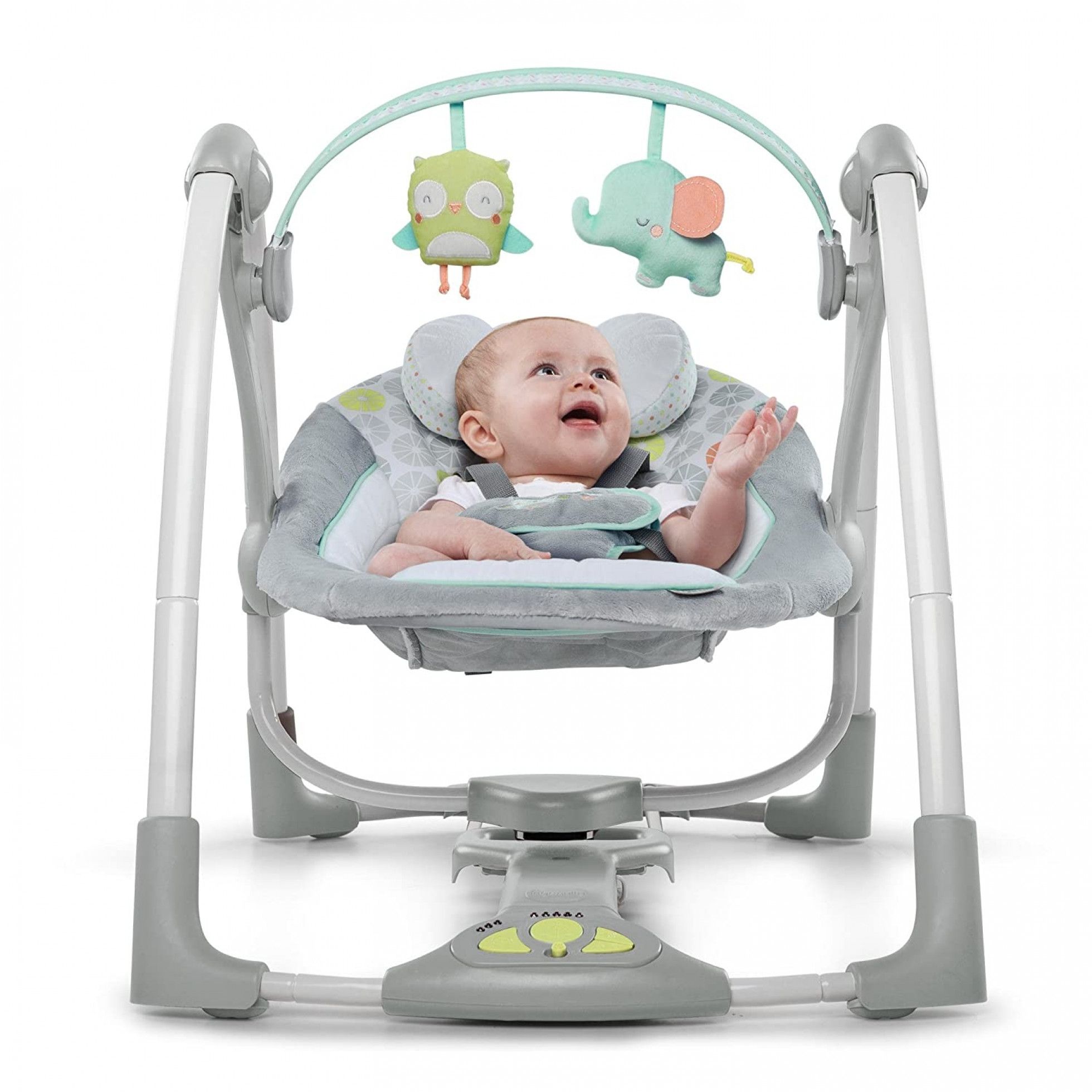 Leagan portabil Swing 'n Go Hugs & Hoots - InGenuity 4