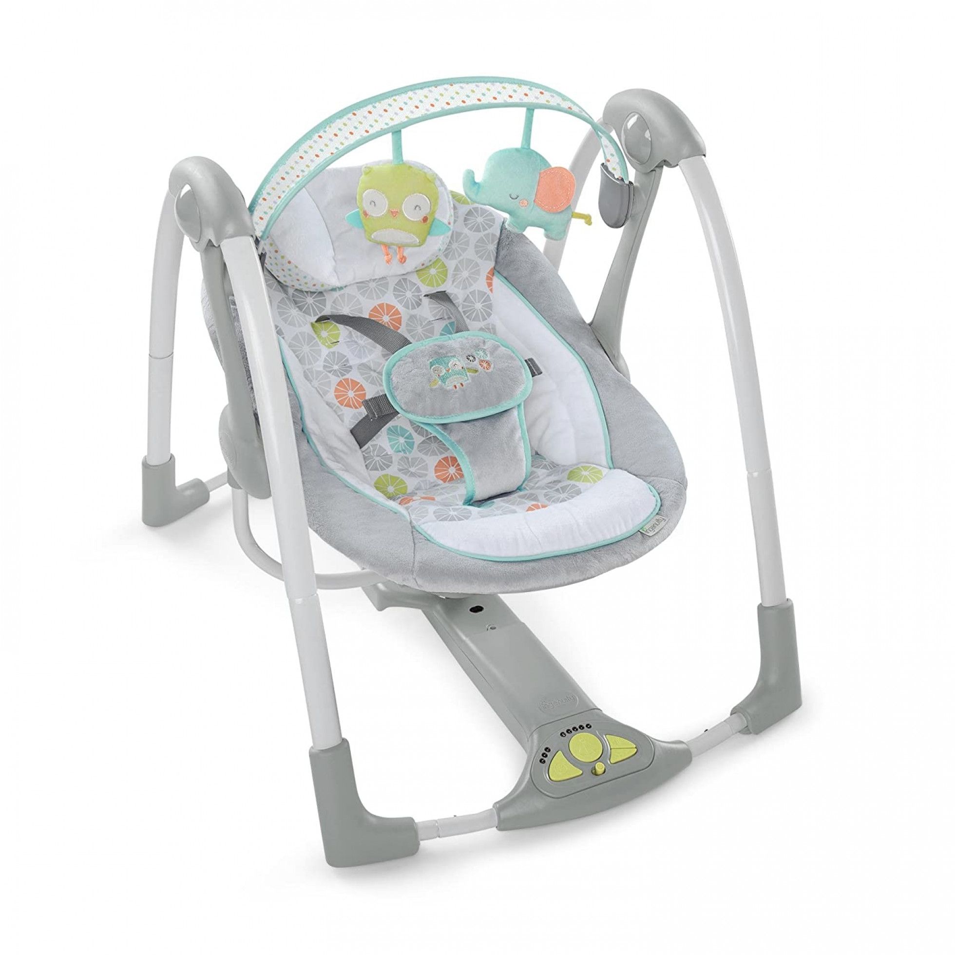 Leagan portabil Swing 'n Go Hugs & Hoots - InGenuity 1