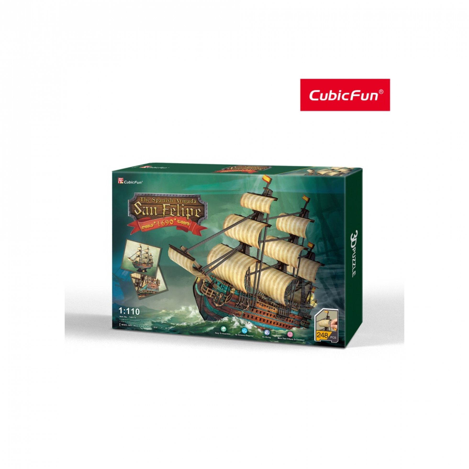 Puzzle 3D Nava San Felipe 248 piese - CubicFun 1