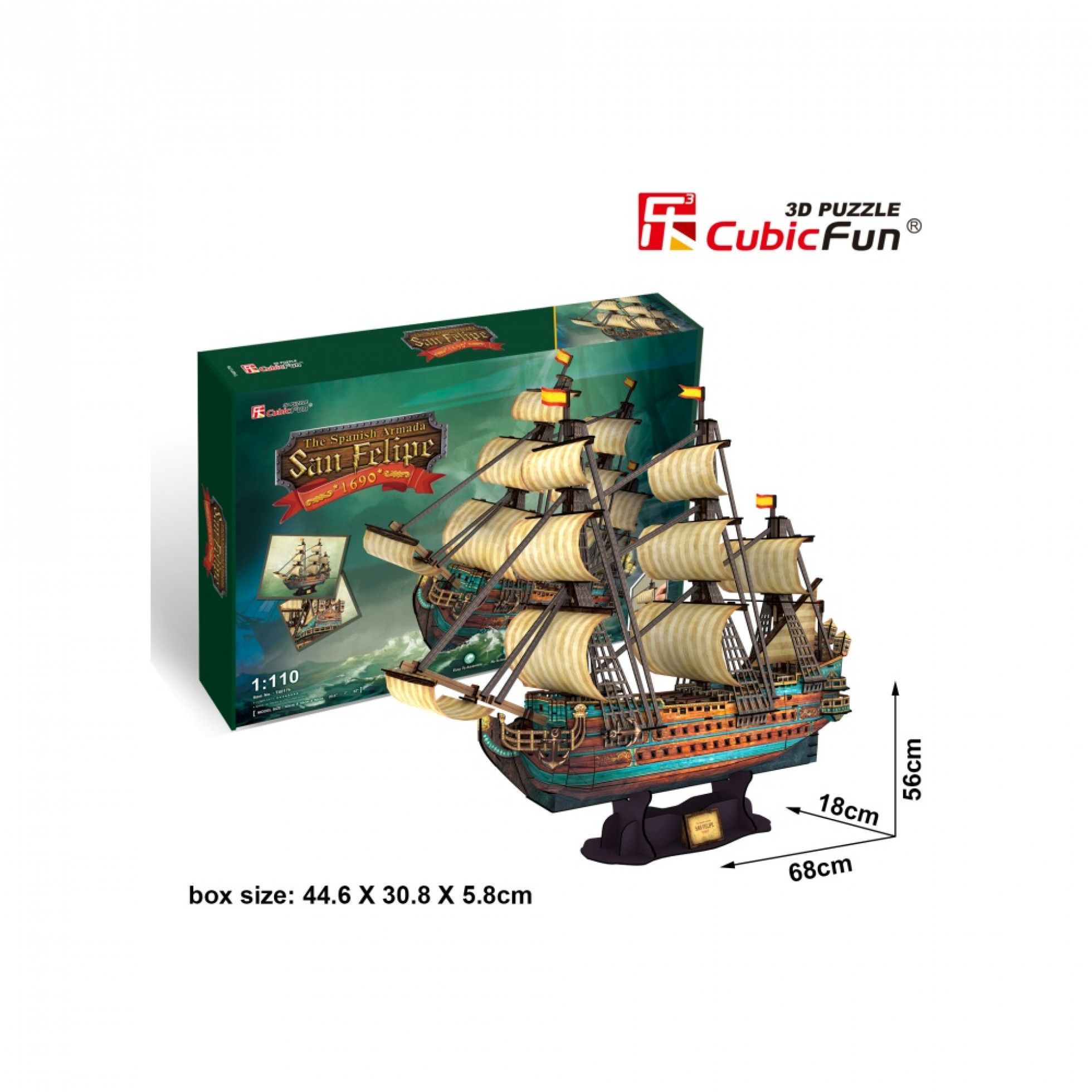 Puzzle 3D Nava San Felipe 248 piese - CubicFun 3