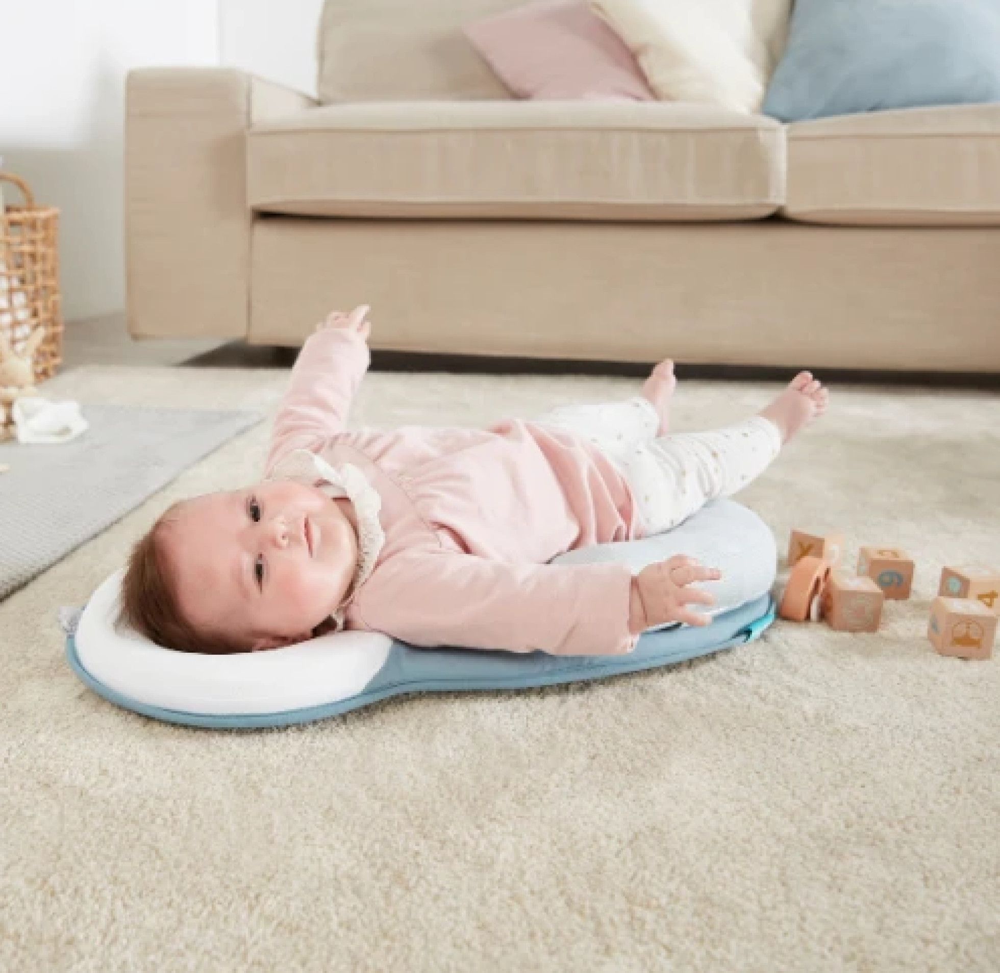 Suport pentru somn 2 in 1 Cosydream Mosaic, Albastru - Babymoov 8