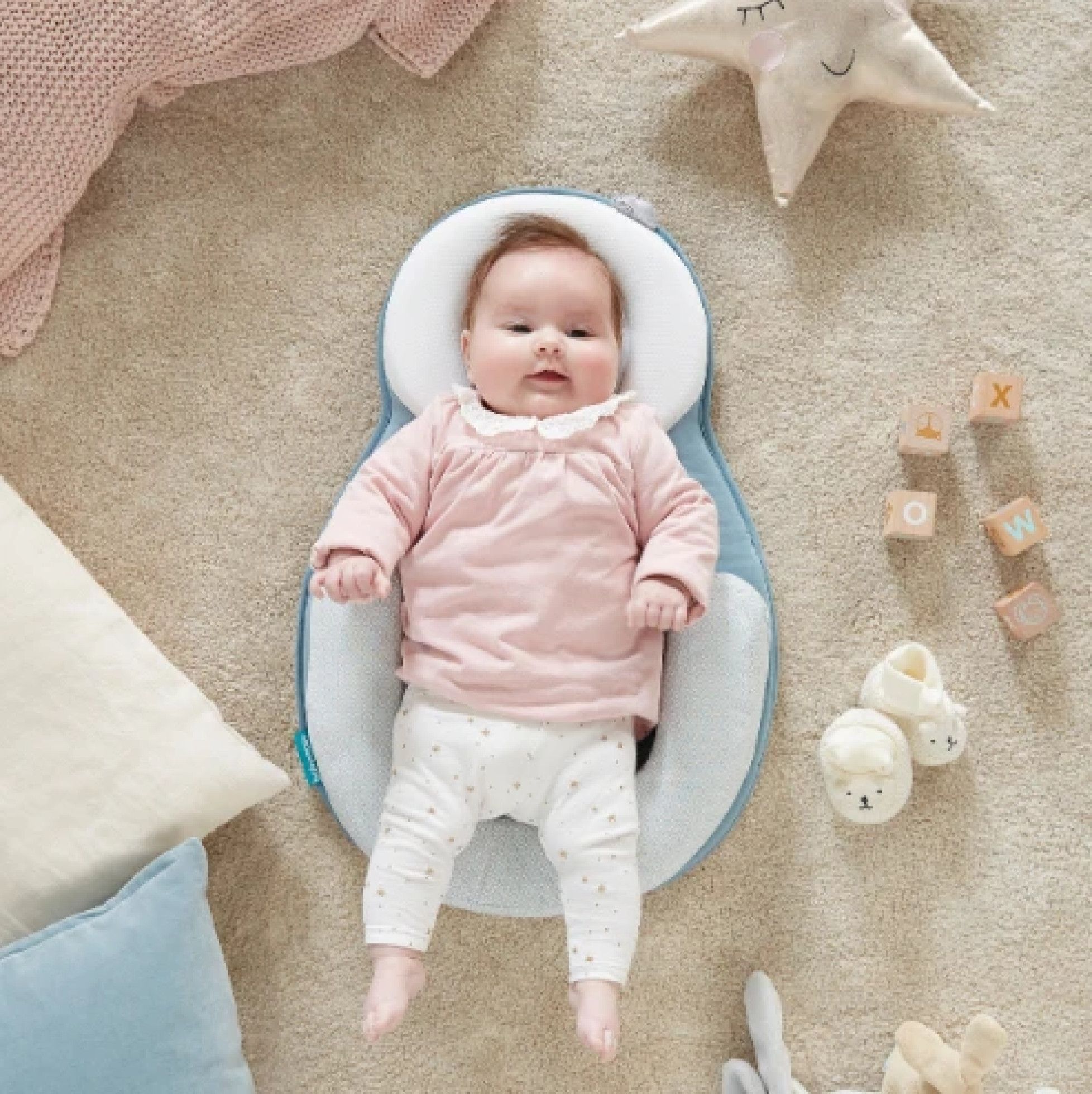 Suport pentru somn 2 in 1 Cosydream Mosaic, Albastru - Babymoov 9
