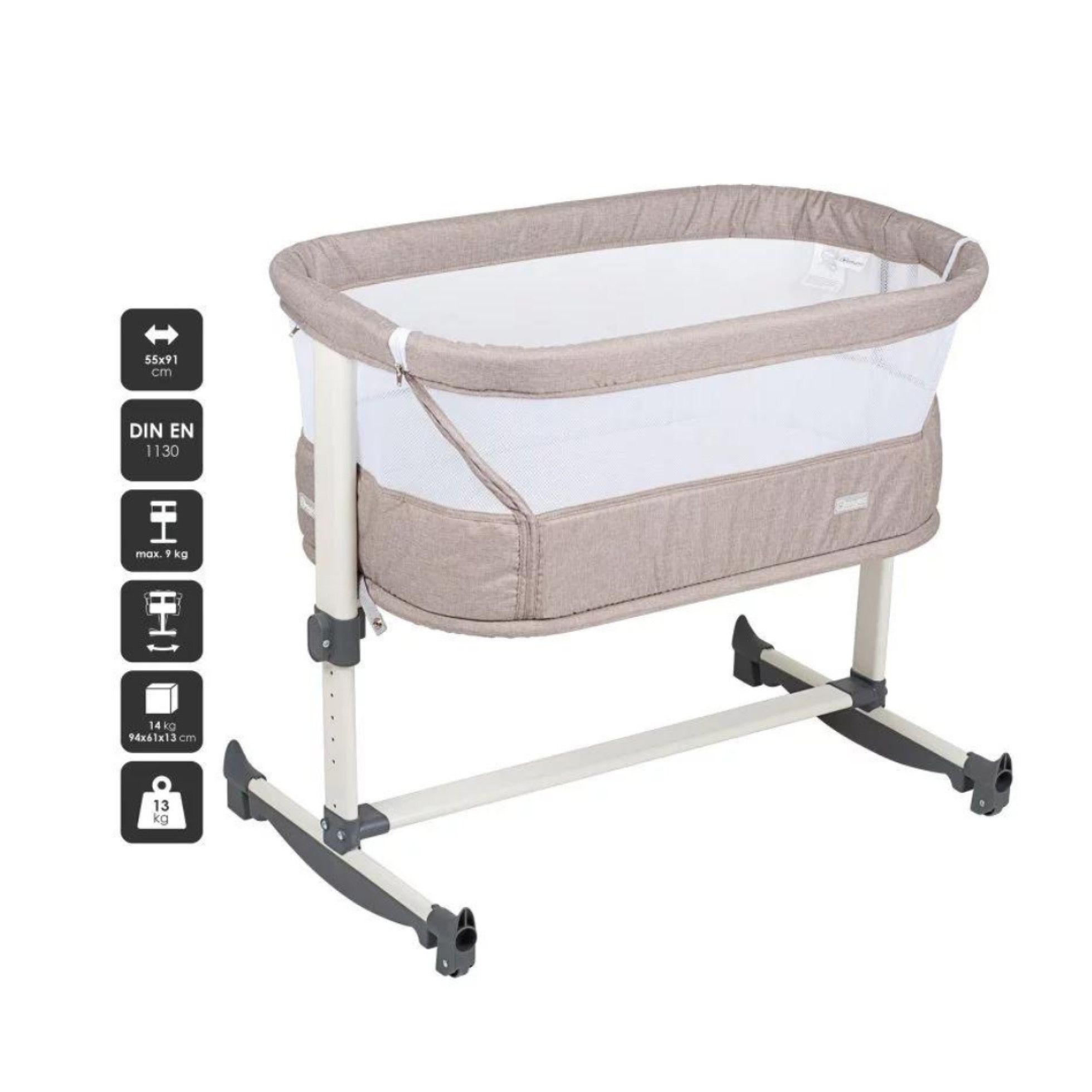 Patut co-sleeper Vivaldi Beige - BabyGo 3