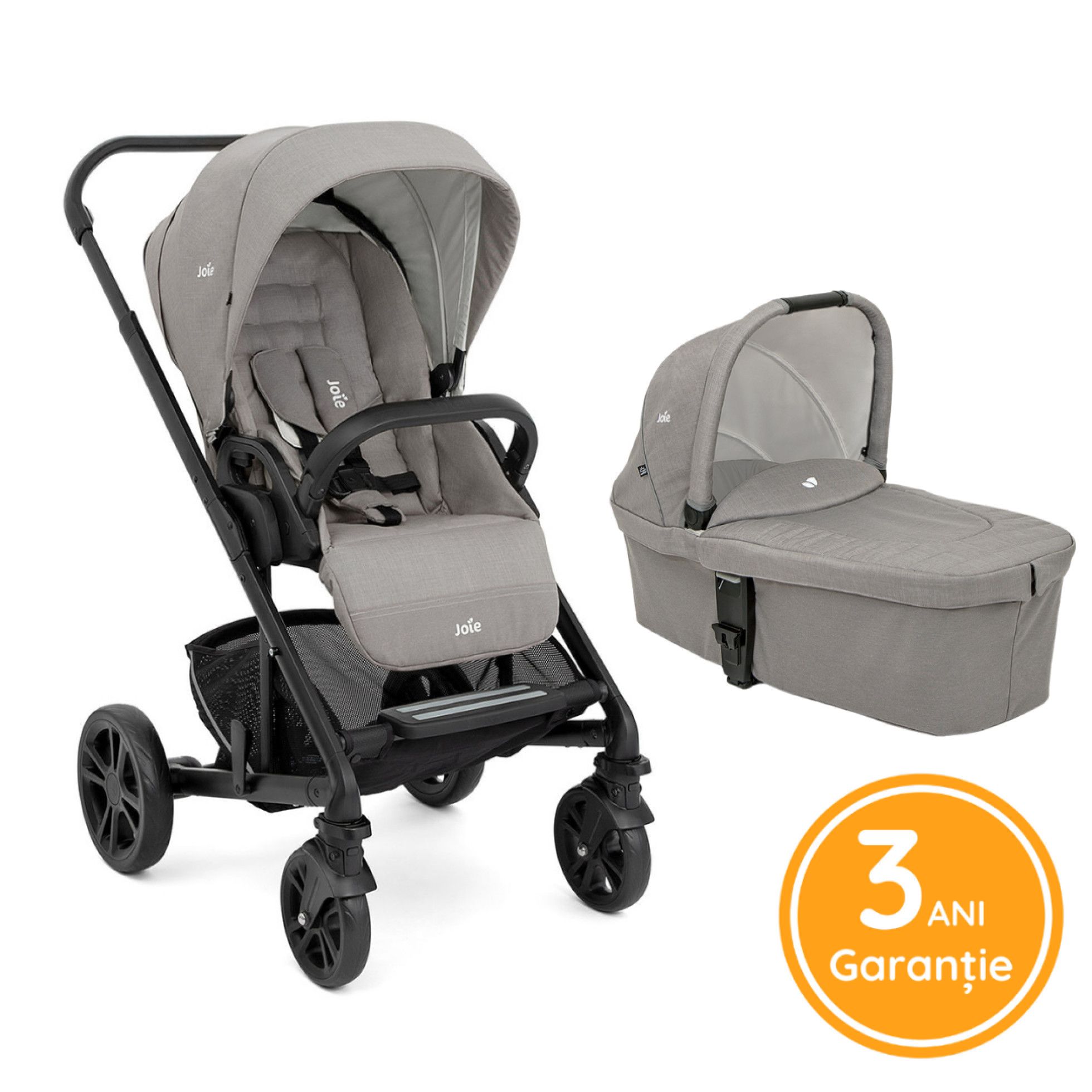 Carucior multifunctional 2 in 1 Chrome Pebble - Joie 1