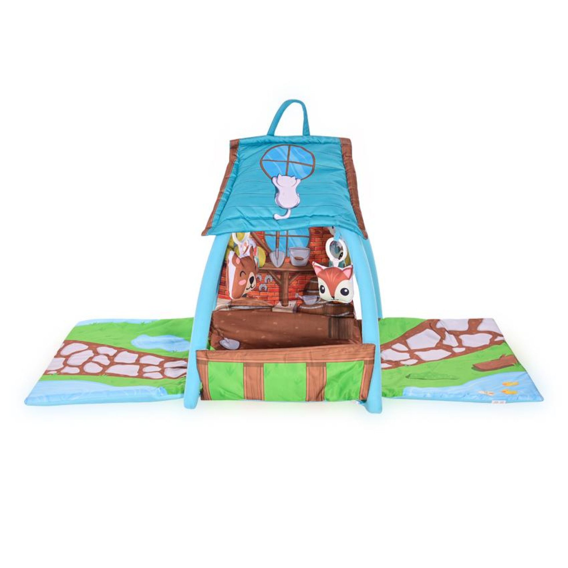 Saltea de activitate tip casuta, Little House, 113x56x53 cm, multicolor - Lorelli 2
