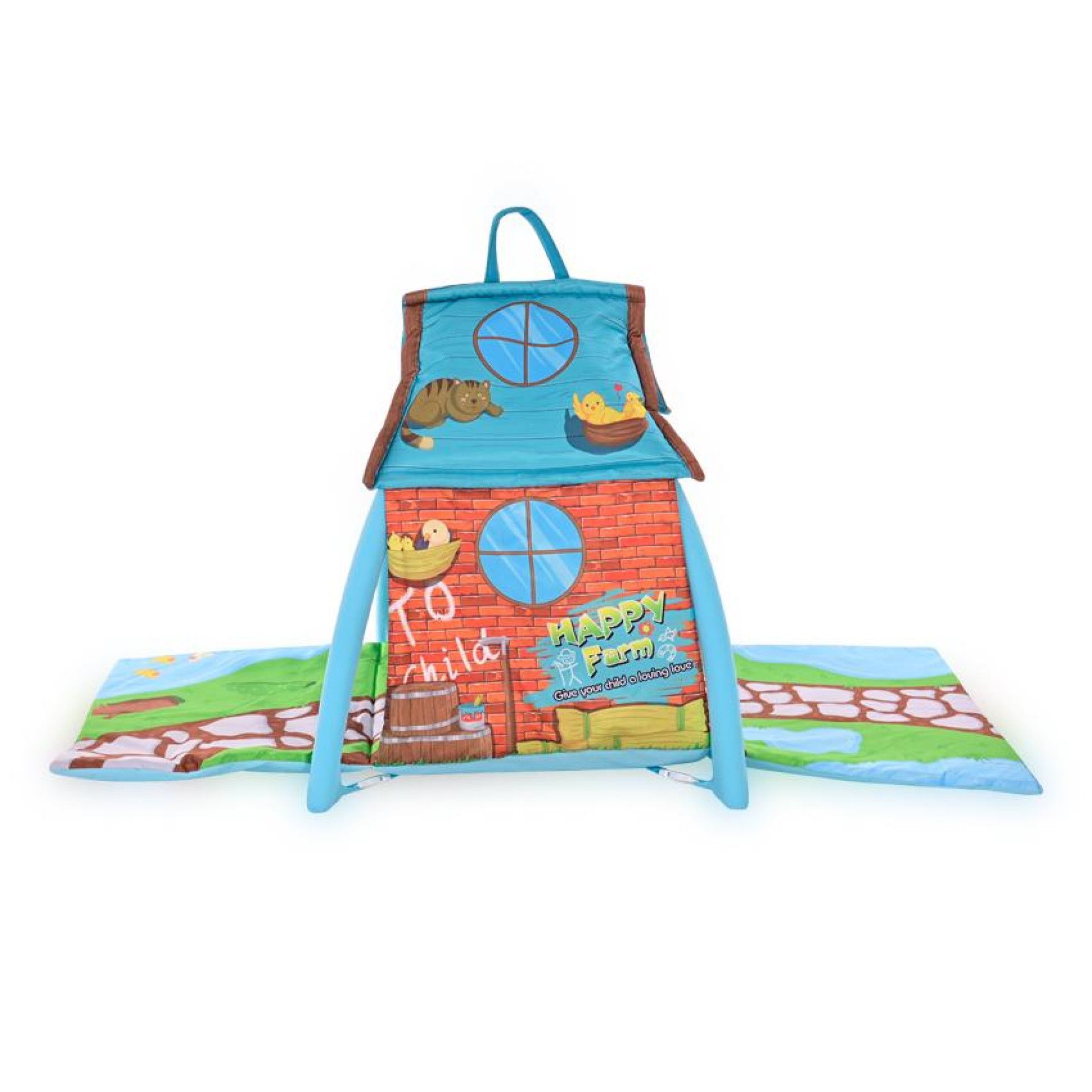 Saltea de activitate tip casuta, Little House, 113x56x53 cm, multicolor - Lorelli 3