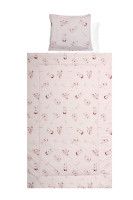 Set lenjerie pat 4 piese, bumbac ranforce, Beige Bunnies - Lorelli