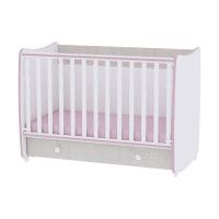 Mobilier DREAM NEW 60x120, White & Pink Crossline - Lorelli