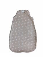 Sac de dormit, primavara/vara, pentru copii cu inaltimea maxima de 95 cm, Abstract Leaves Grey & Beige - Lorelli