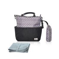 Geanta accesorii bebelusi Laura, compartimentata, Black - Lorelli