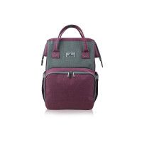 Rucsac accesorii bebelusi Tina, multiple compartimente, Pink & Grey - Lorelli