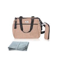 Geanta accesorii bebelusi Maya, compartimentata, Beige - Lorelli