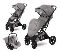 Carucior Set, Storm, pana la 22 kg, cos auto inclus, cadru aluminiu, Opaline Grey - Lorelli