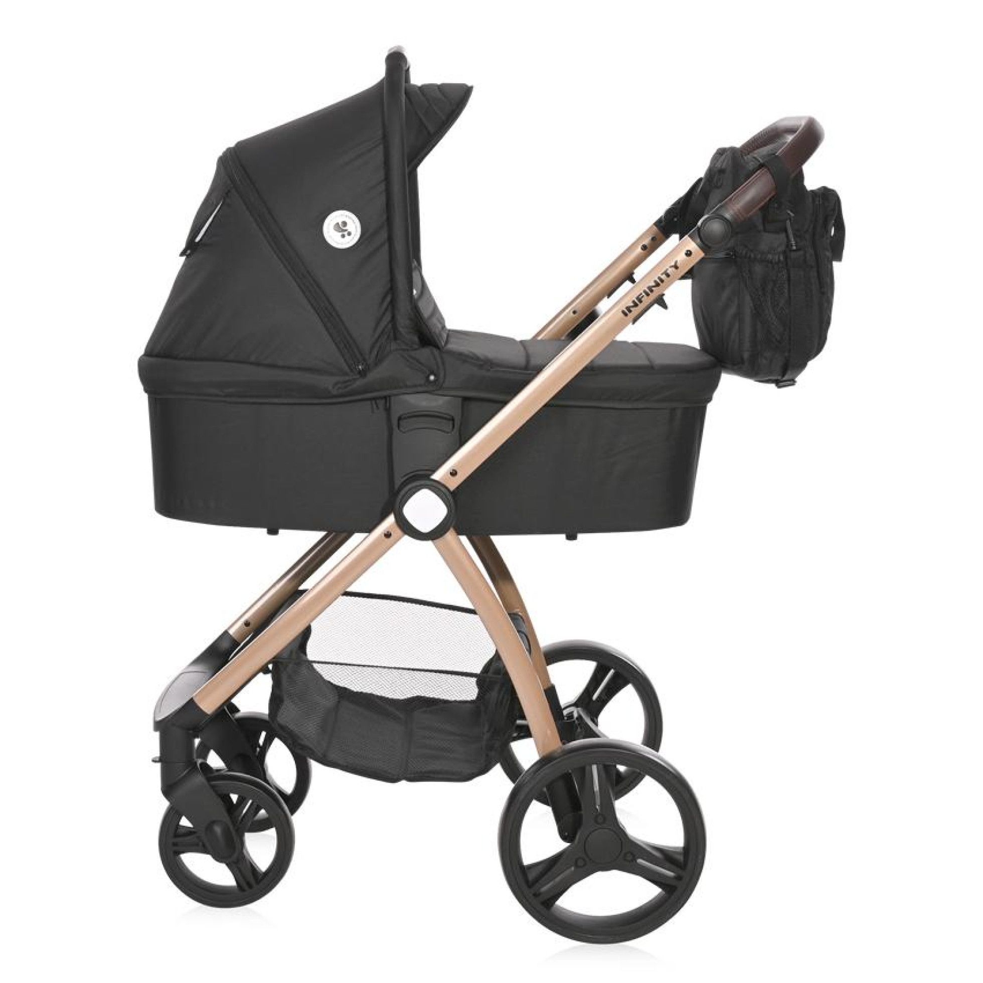 Carucior Set 3 in 1, Infinity, pana la 22 kg, Black Diamonds - Lorelli 4
