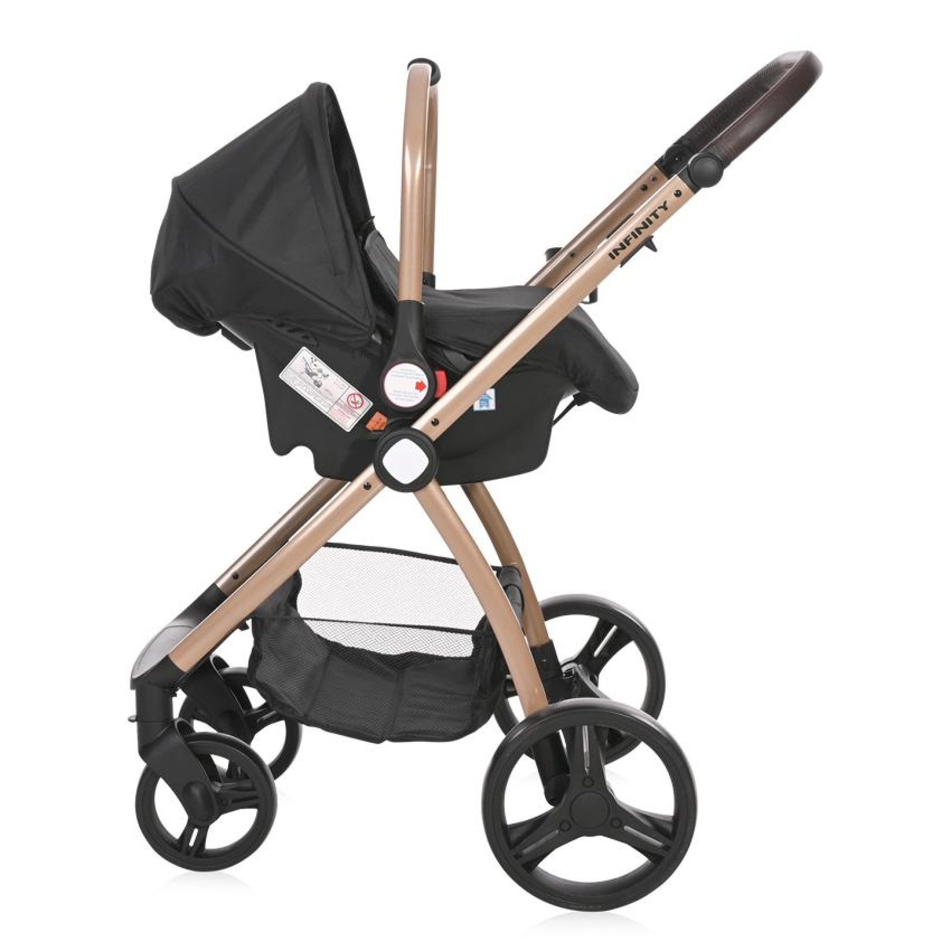Carucior Set 3 in 1, Infinity, pana la 22 kg, Black Diamonds - Lorelli 8