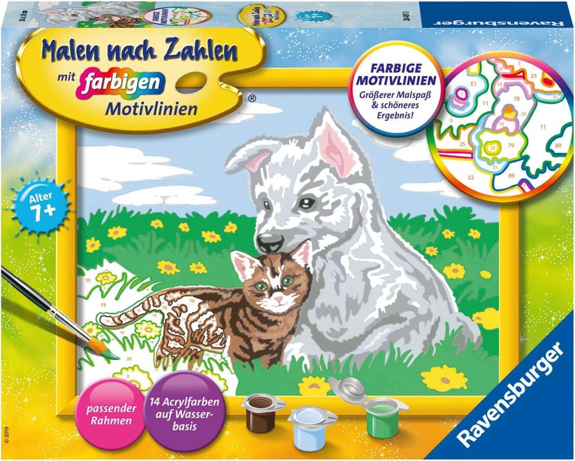 Pictura pe numere Pisicuta si Catel - Ravensburger 2