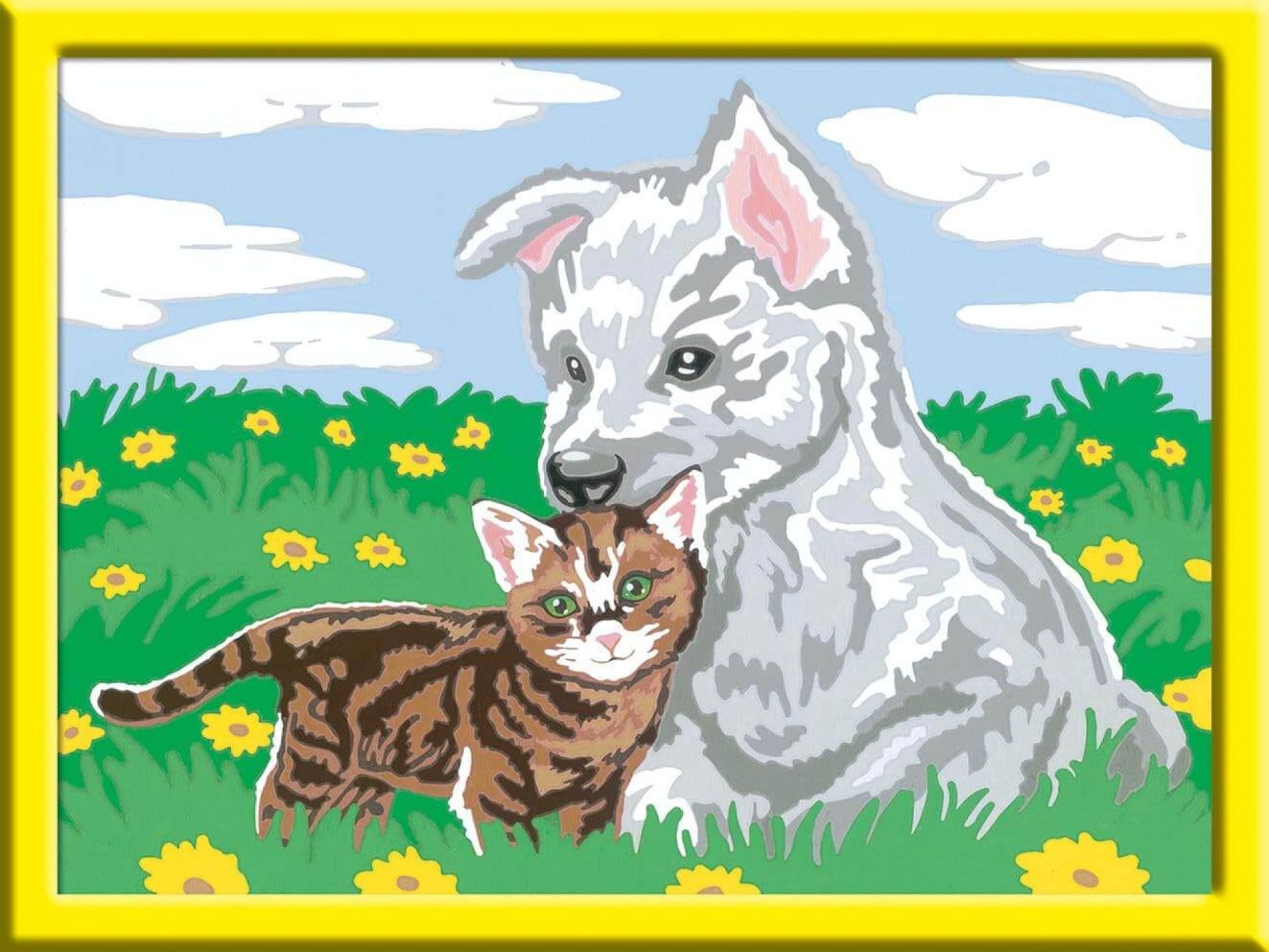 Pictura pe numere Pisicuta si Catel - Ravensburger 3