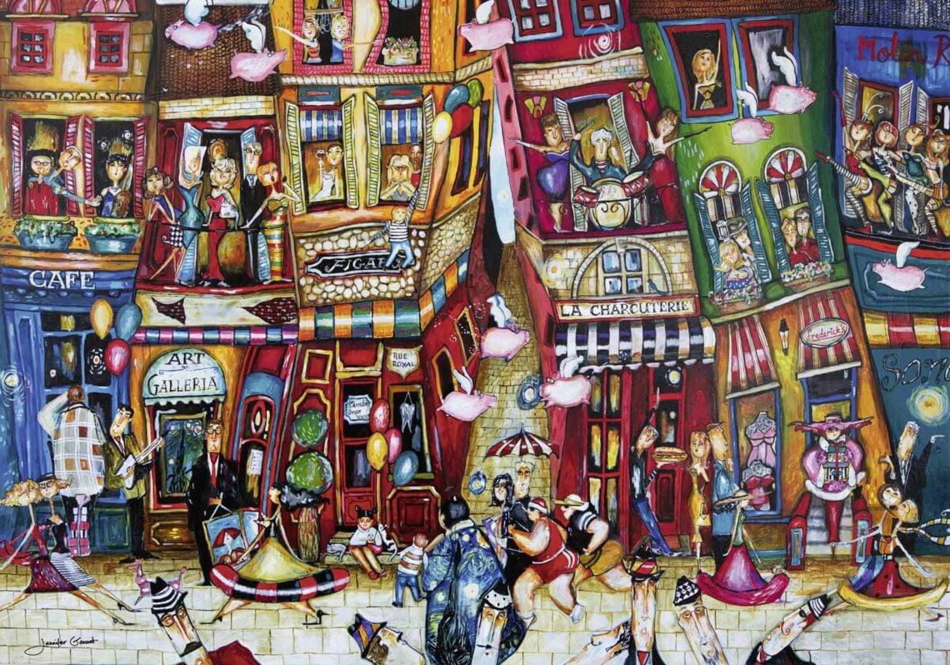 Puzzle Porci Zburand, 1000 piese - Ravensburger 2