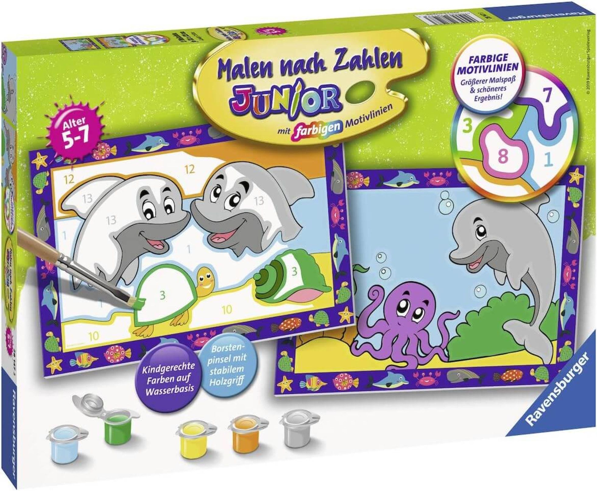 Pictura pe numere Delfini - Ravensburger 1