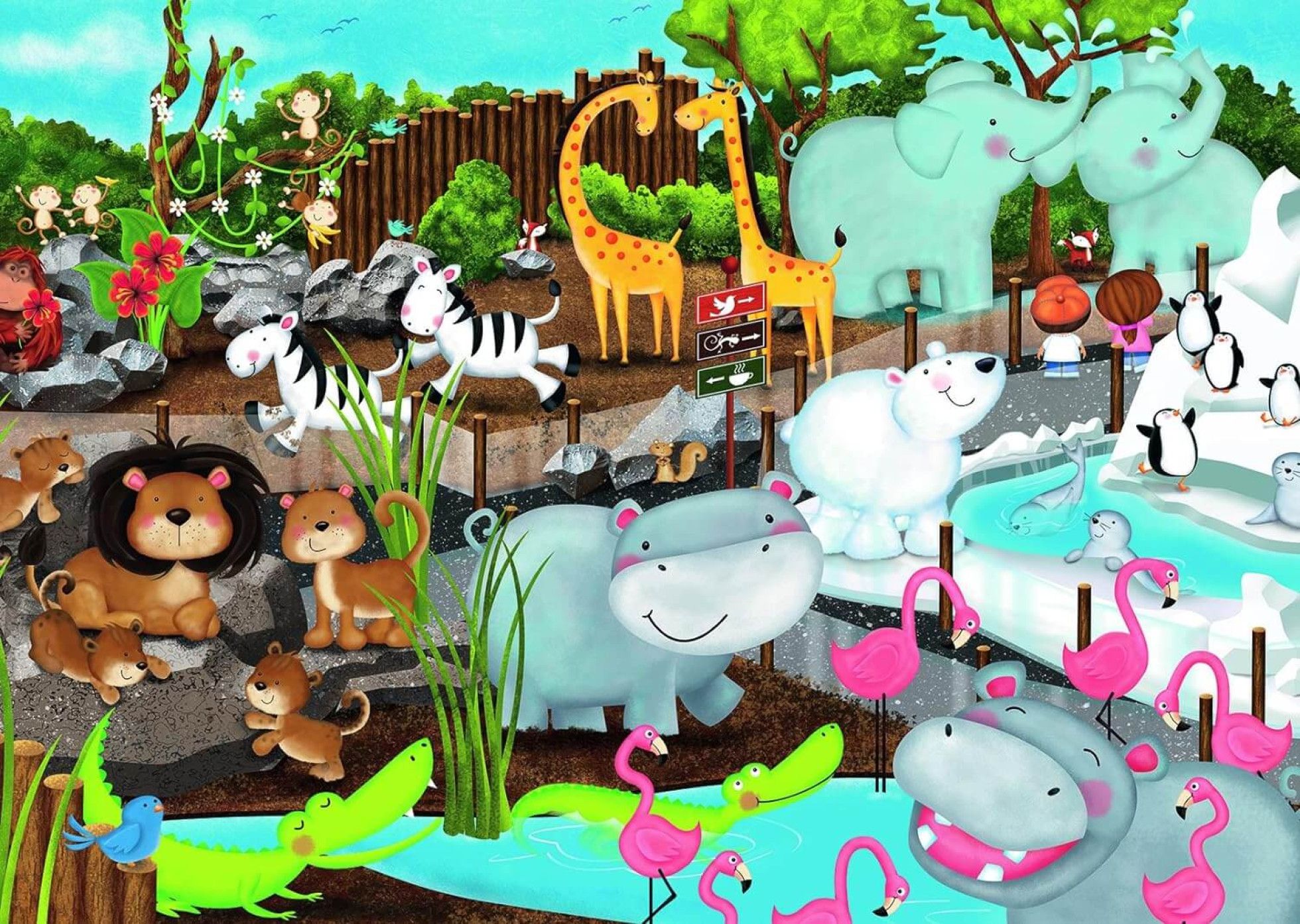 Puzzle Animale de la Zoo, 35 piese - Ravensburger 2