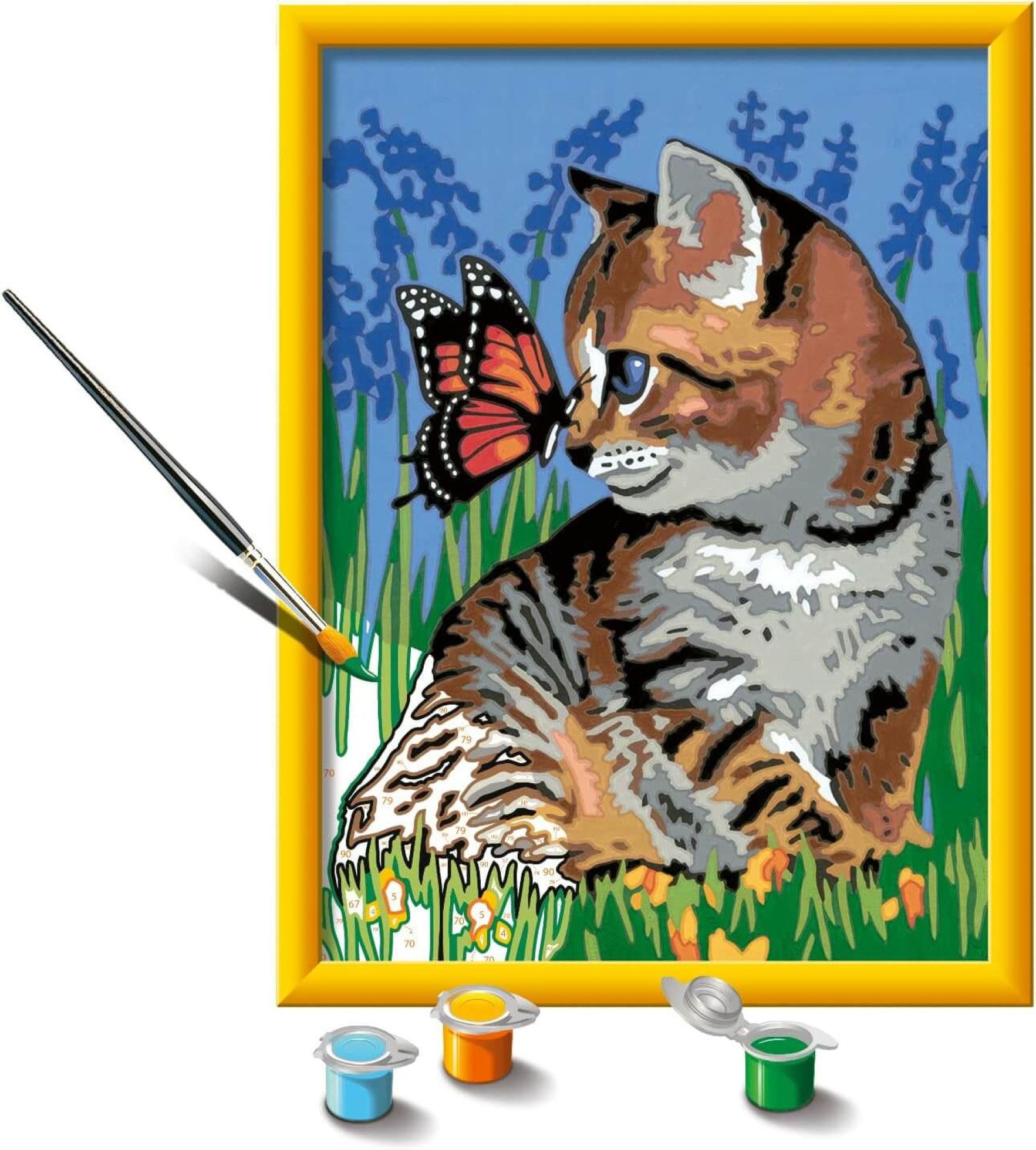 Set pictura pe numere Pisicuta si Fluturas - Ravensburger 2