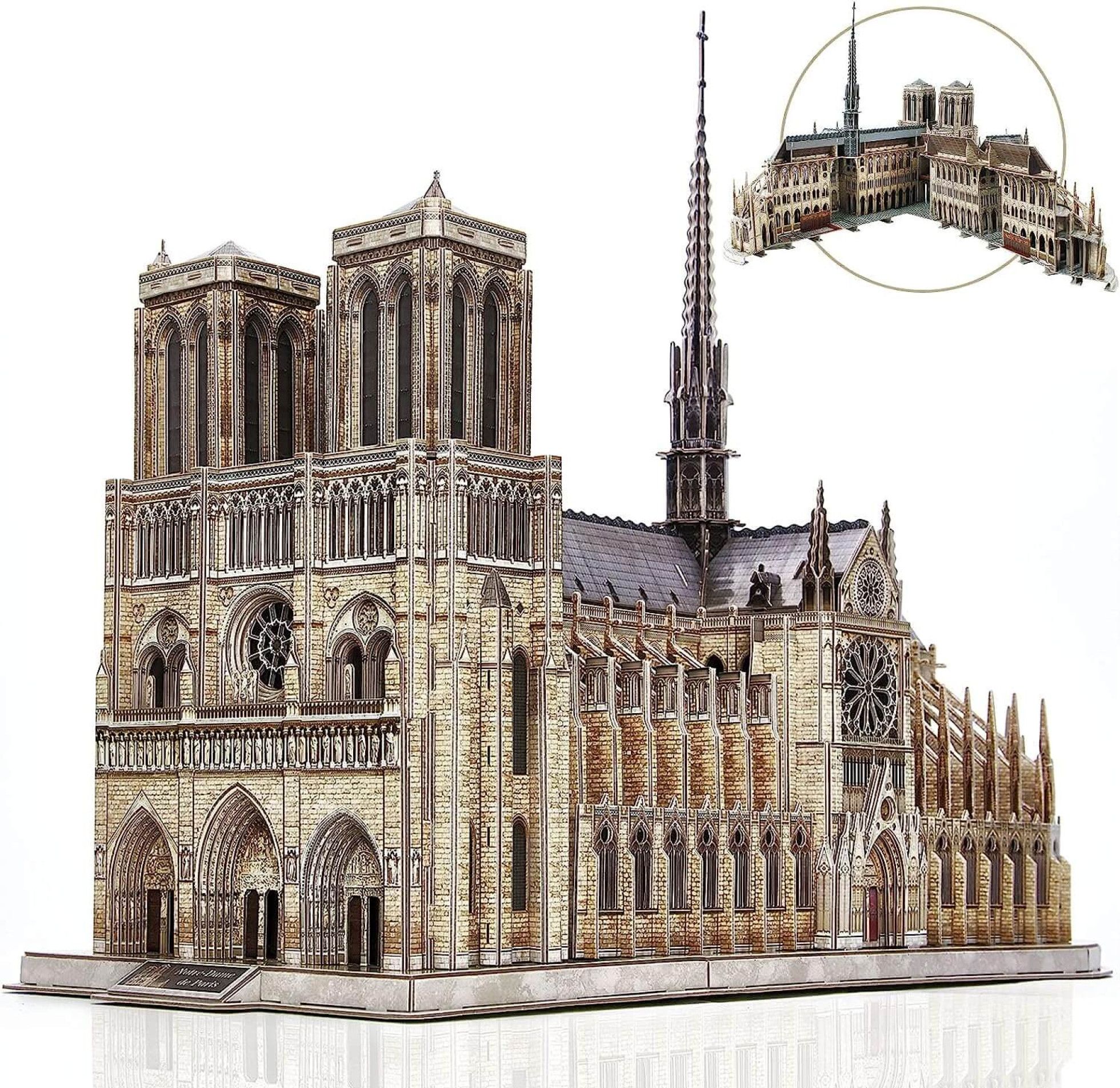 Puzzle 3D LED Note Dame 149 piese - CubicFun 4