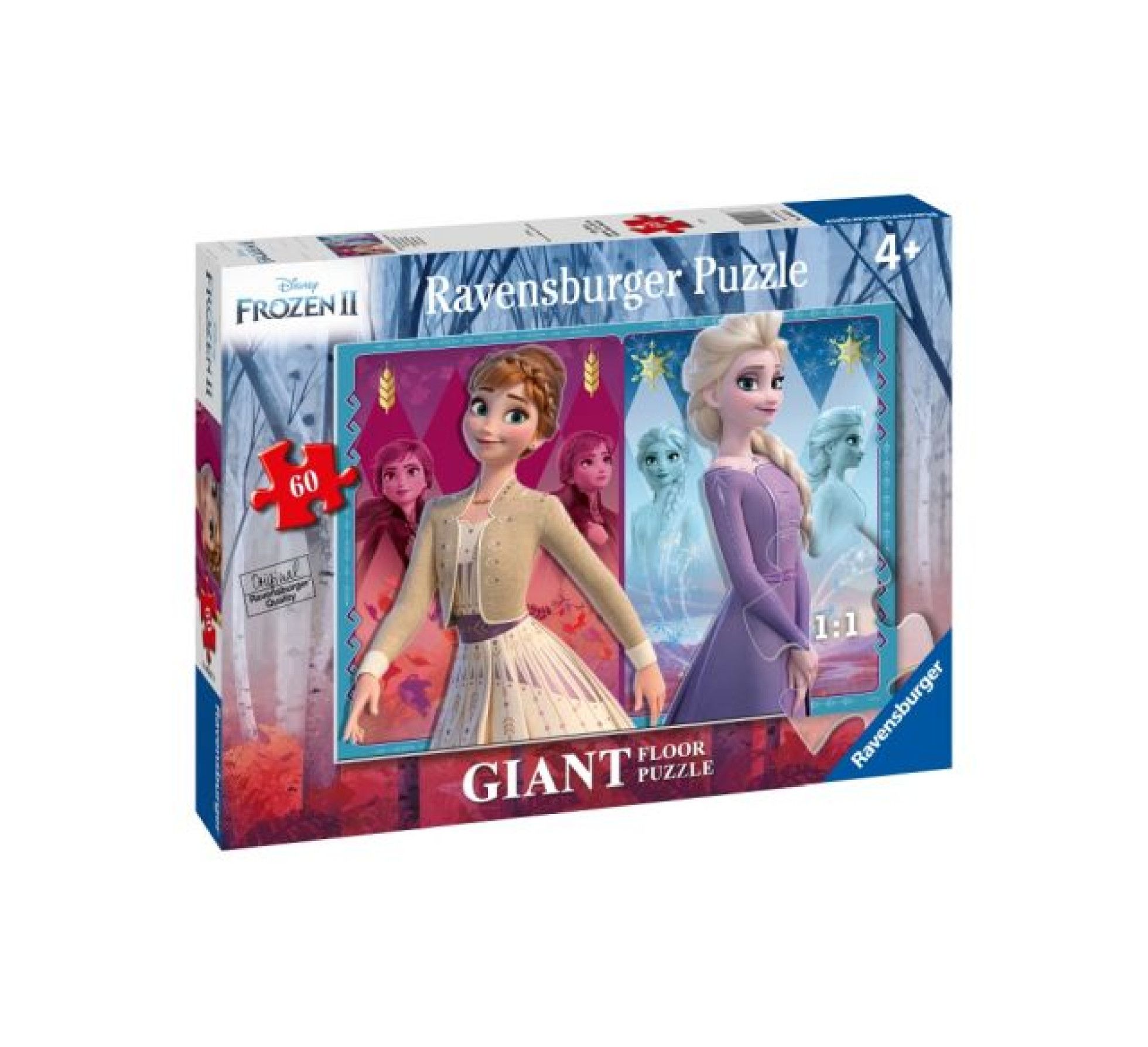 Puzzle gigant de podea Frozen II Elsa & Anna, 60 piese - Ravensburger 1